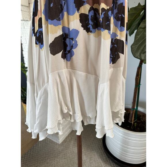 Intimately Free People Tank Dress Gauzy Boho Shark Hi Lo Hem Festival Resort M - Picture 2 of 12